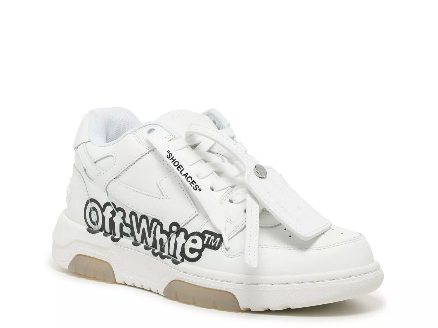 OFF-WHITE Out Of Office "OOO" Low Tops White Red