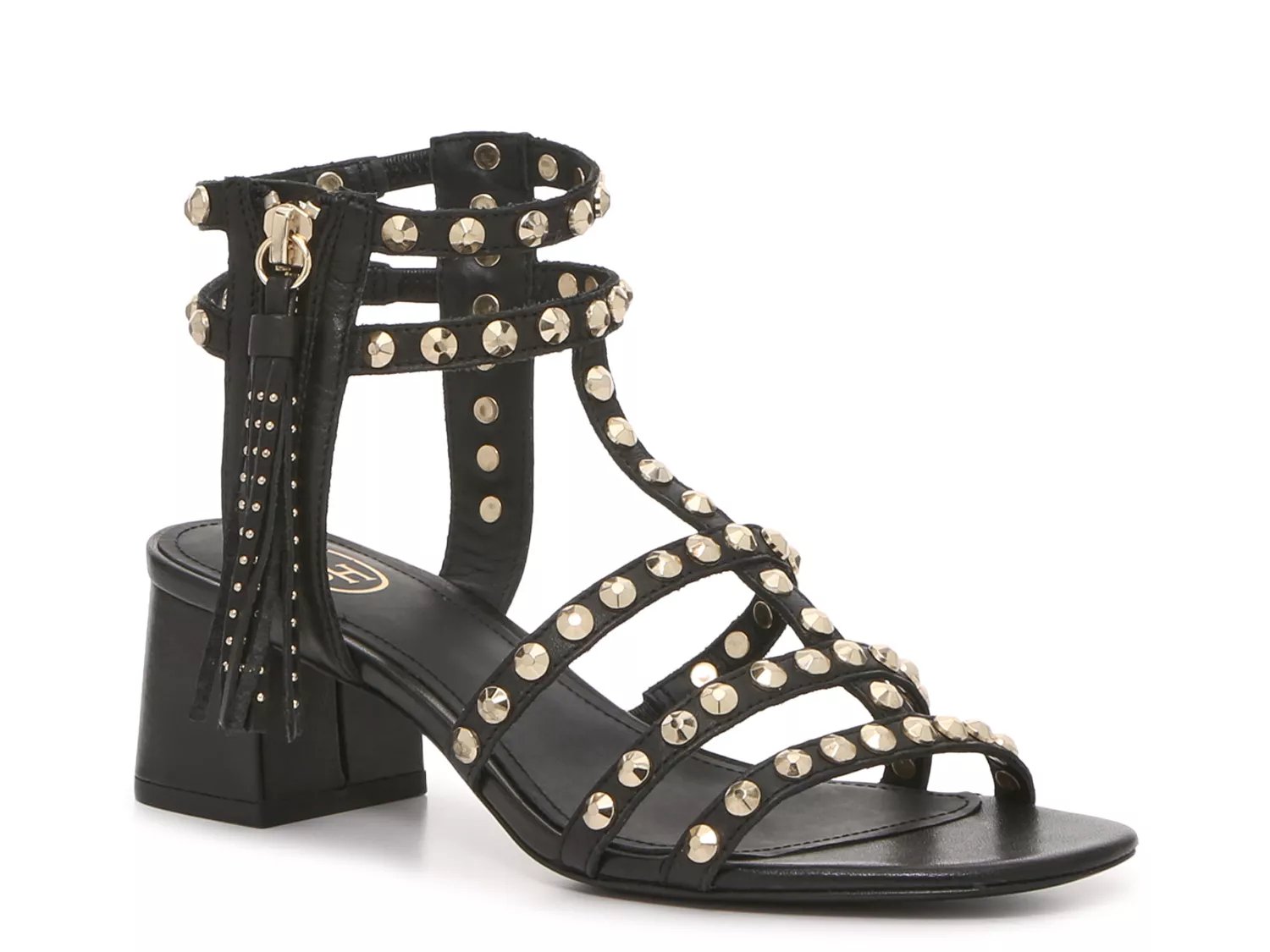 River island black studded best sale gladiator sandals