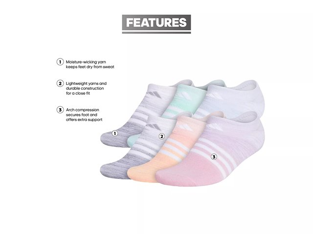 Adidas women's superlite no show socks shop