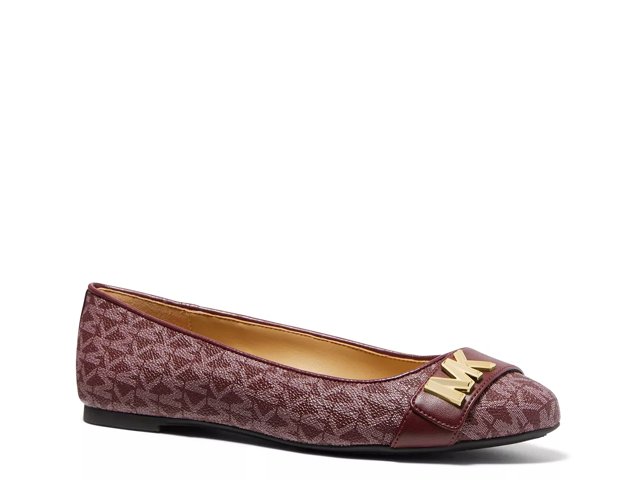 Michael Michael Kors Jilly Logo Ballet Flat - Free Shipping | DSW