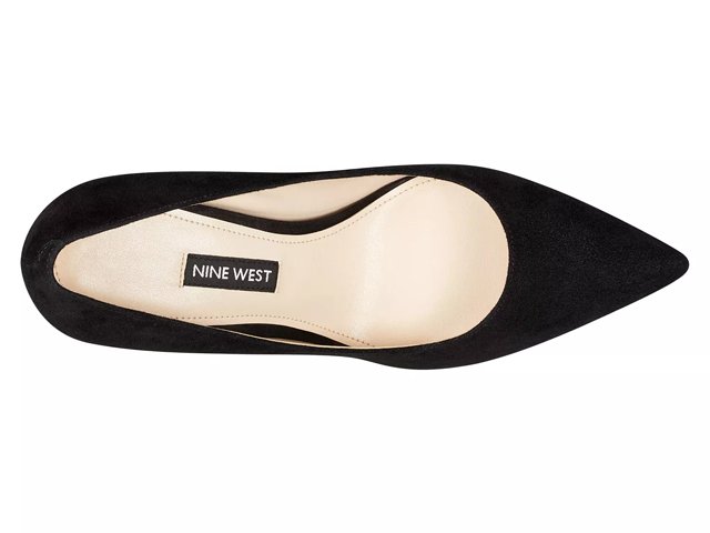 Nine west black suede pumps sales