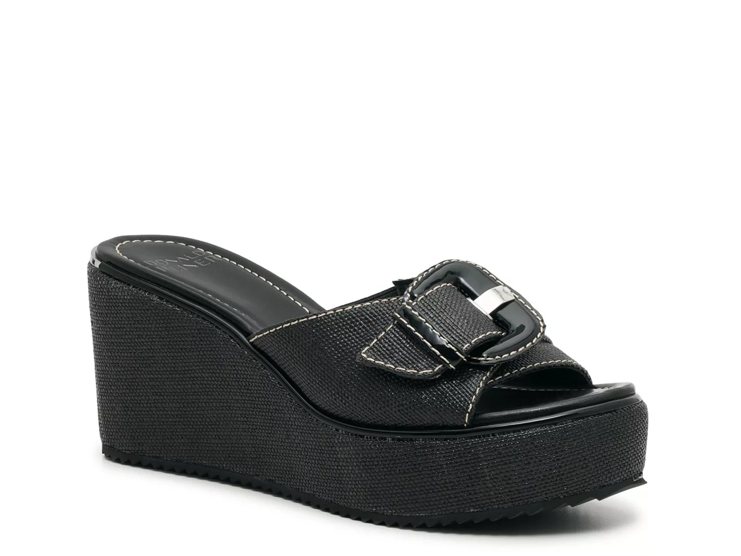 Donald pliner outlet black wedge sandals