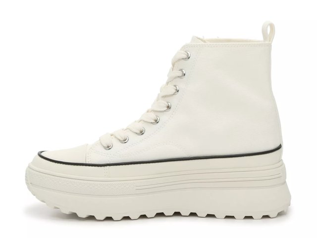 White chunky high top trainers cheap
