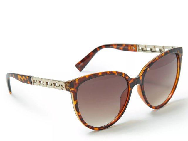 Kelly & Katie Chain Reaction Round Sunglasses | Women's | Brown/Black Tortoise Shell | Size One Size | Sunglasses