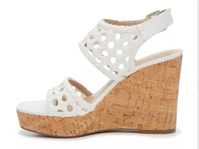 Dsw white wedge sandals 2025