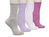 Recycled Cushioned Women's Crew Sock - 4 Pack Purple/Grey/White view