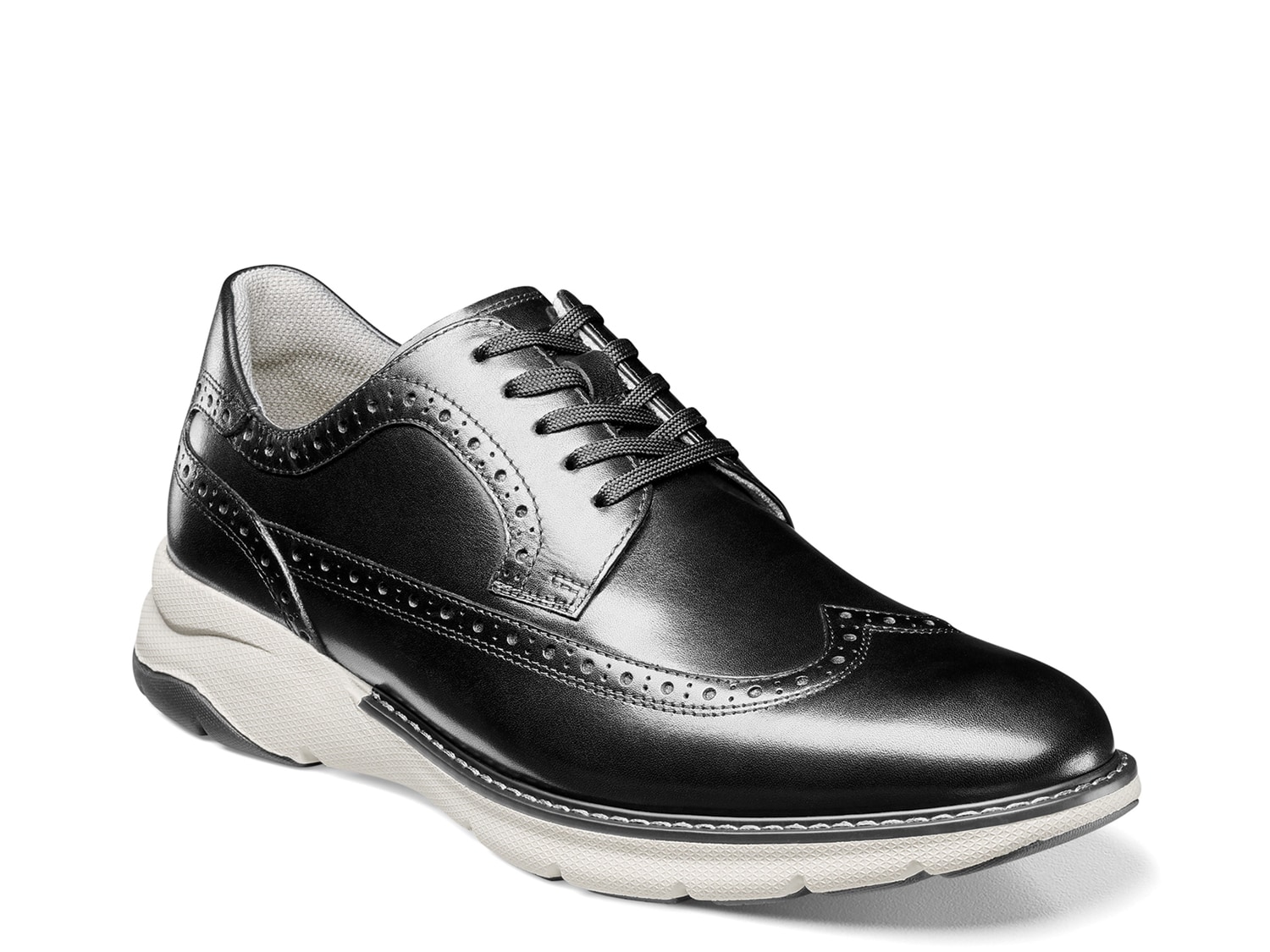 Black White Vintage Leather Dapper Man Lace Up Mens Oxfords Dress Shoes