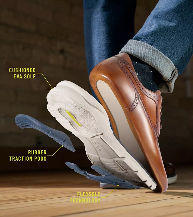Rubber traction clearance sole