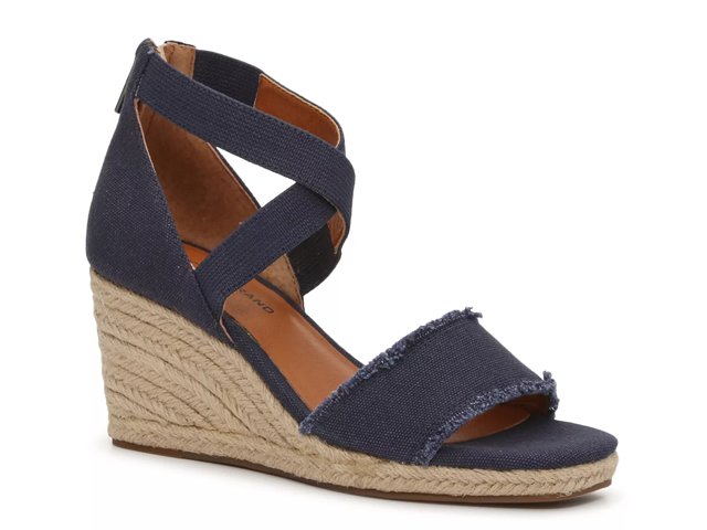 Lucky brand sale navy wedges