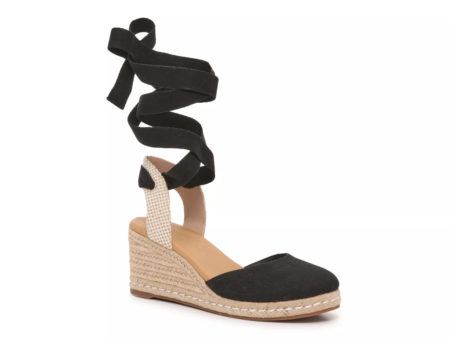 Kelly Katie Goldie Espadrille Wedge Sandal Women s Black Size 11 Sandals