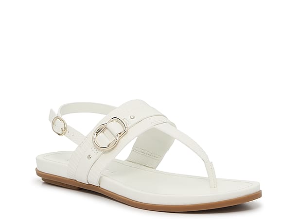 White Ladies Flat Designer Sandal