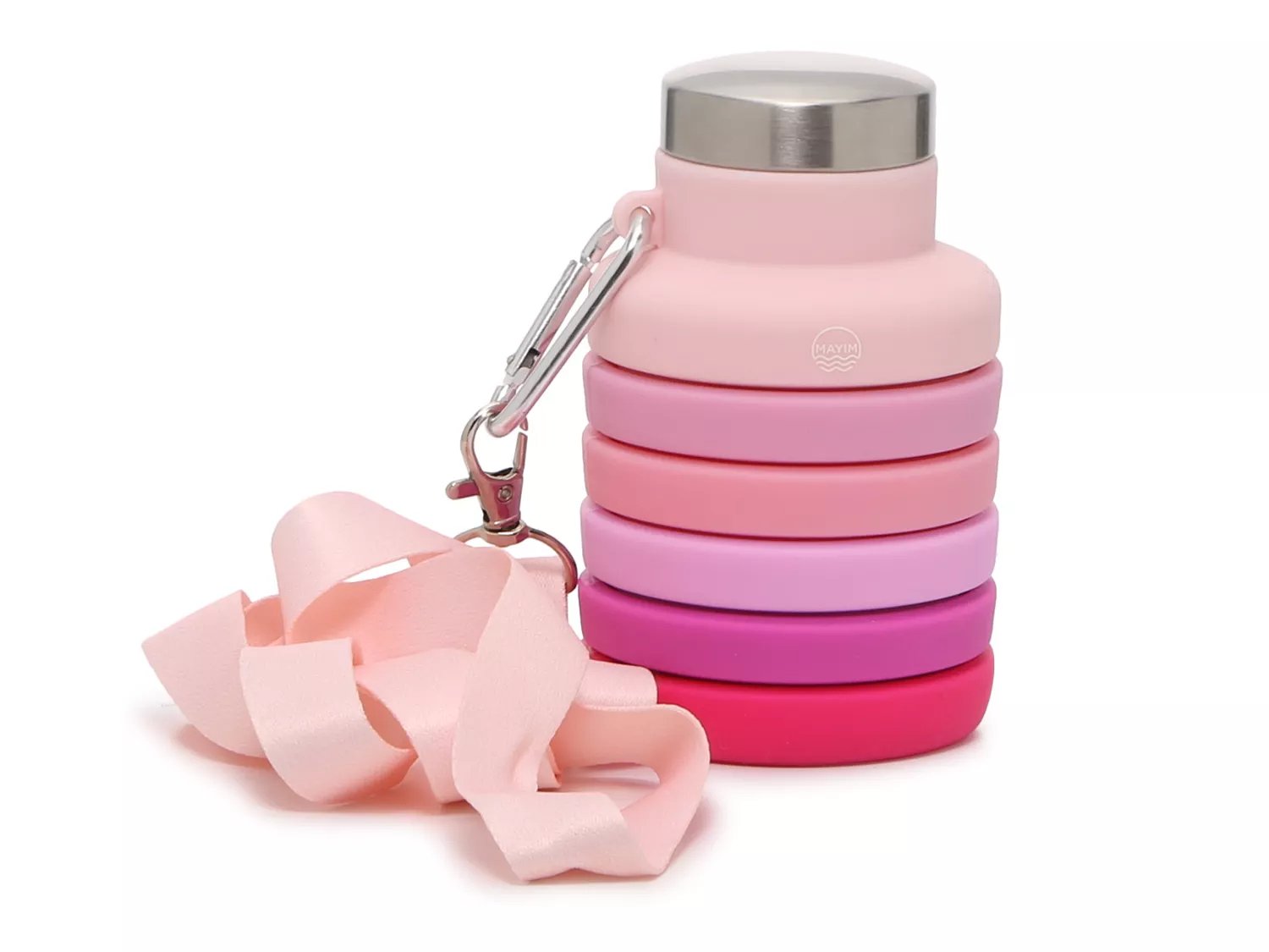 Silicone Unbreakable durable on-the-go Water Bottle Pink MKS Miminoo