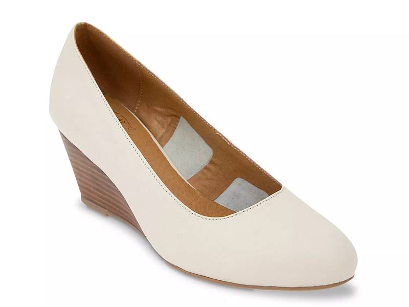 White wedge dress shoes sales