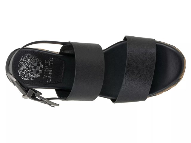 Vince camuto black wedge sandals top