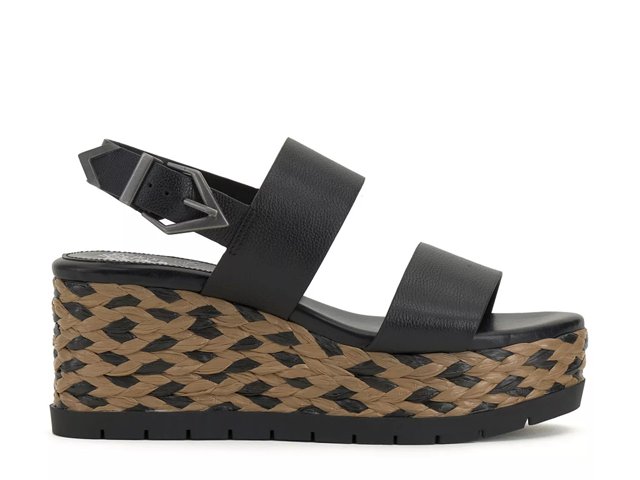 Vince camuto black wedge sandals outlet