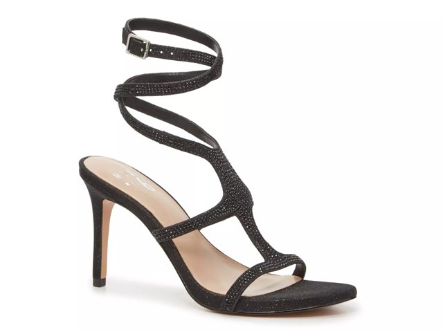 Black sandals no top heel
