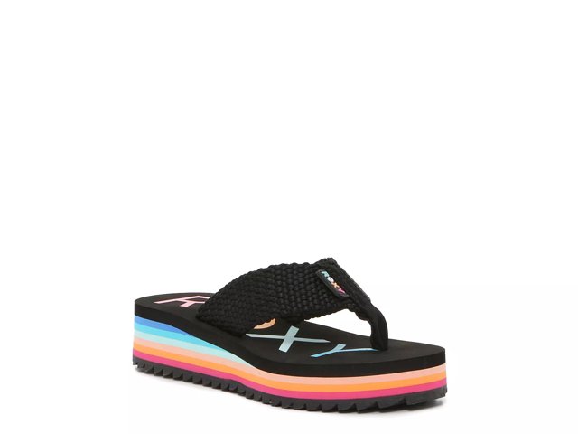 Rainbow wedge flip flops new arrivals