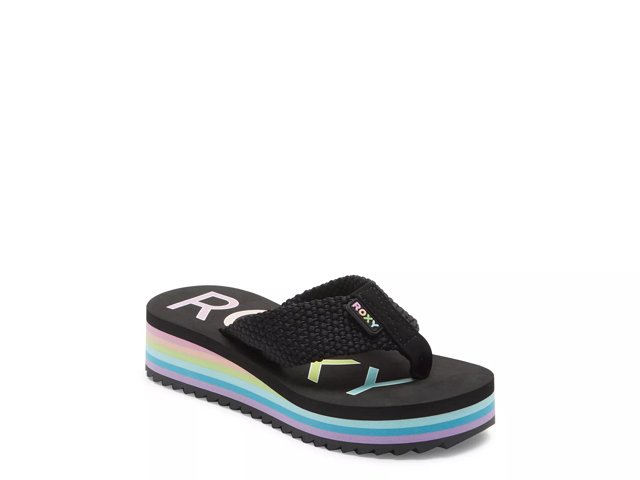 Little girl wedge flip flops on sale