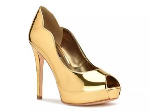 Gold high store heels dsw