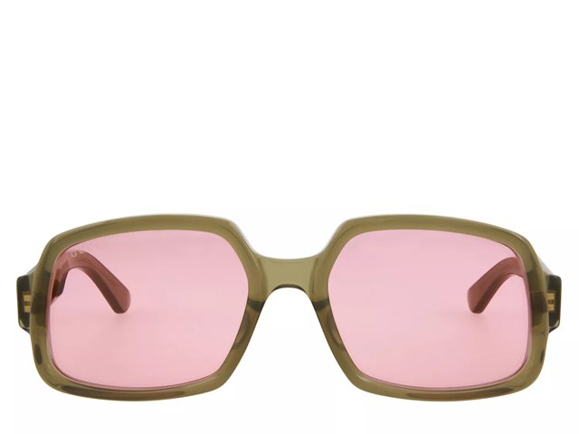 Gucci pink cheap rectangle sunglasses