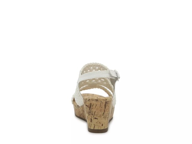 Dsw white sales wedge sandals