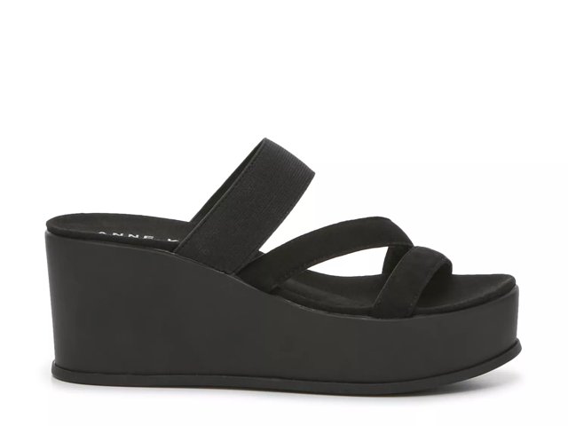 Anne klein hotsell black wedge sandals