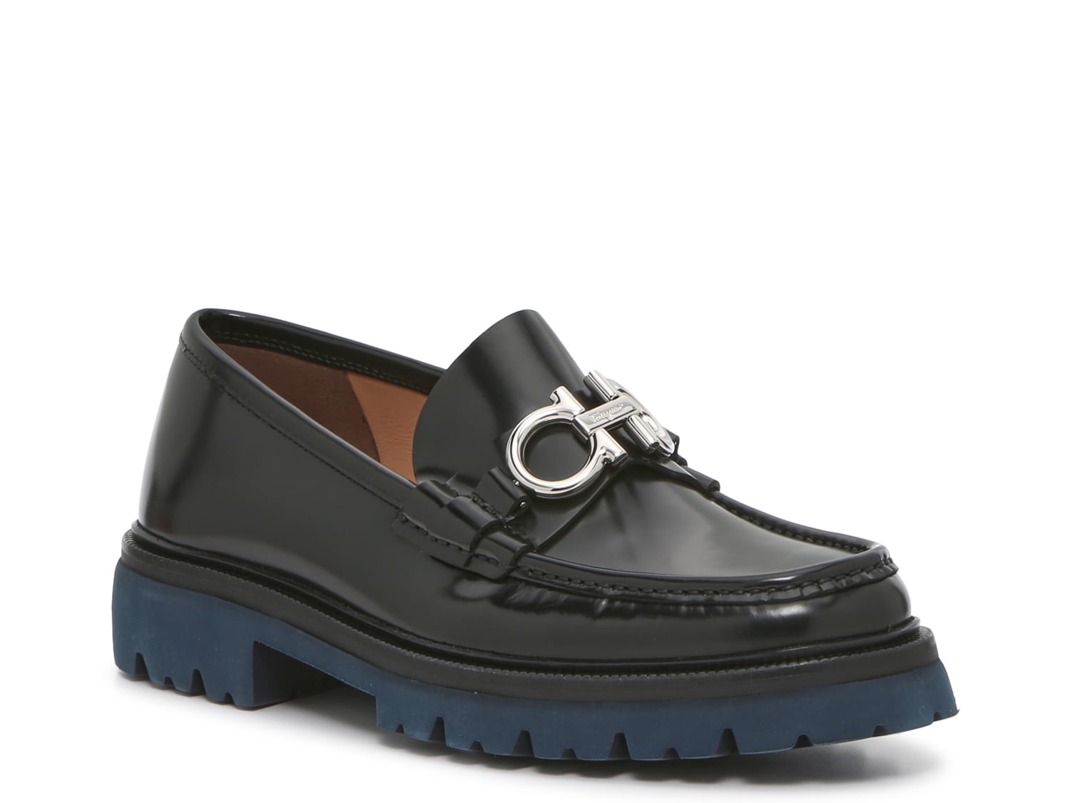 Shop FERRAGAMO Bleecker Logo Leather Loafer