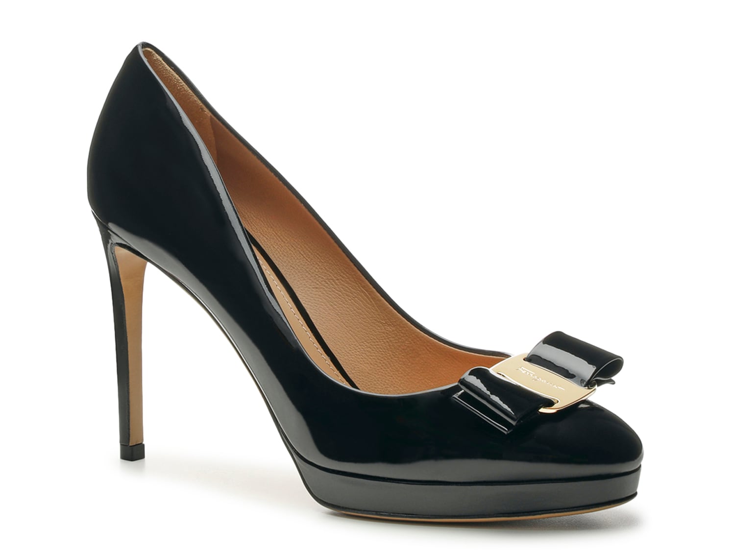 Salvatore Ferragamo Heels Black Italian Shoes Italy Formal Size 8.5 AA