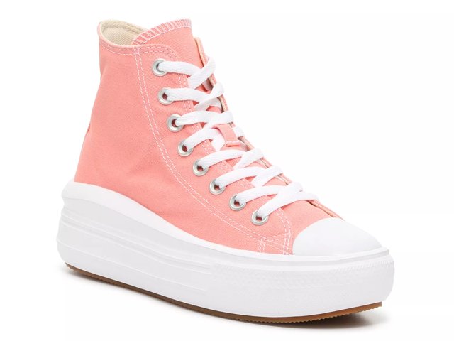 Coral converse high tops hot sale