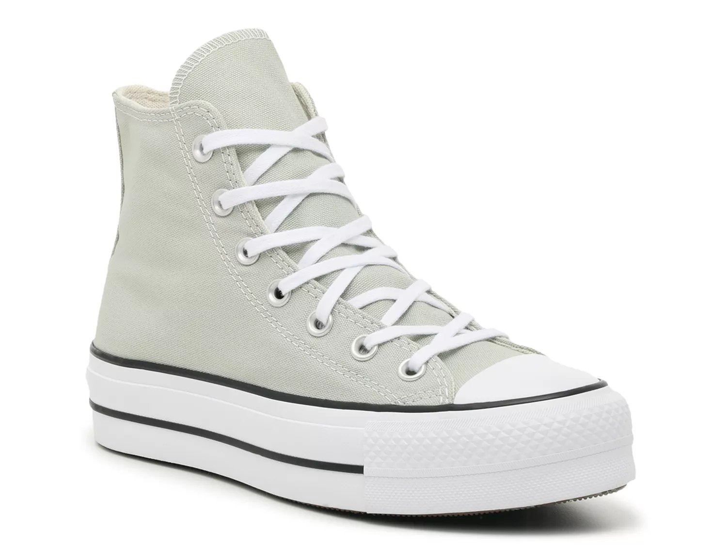 Converse Chuck Taylor All Star Lift Platform Leather High Top (Green Size 8.5) Womens Leather Shoes