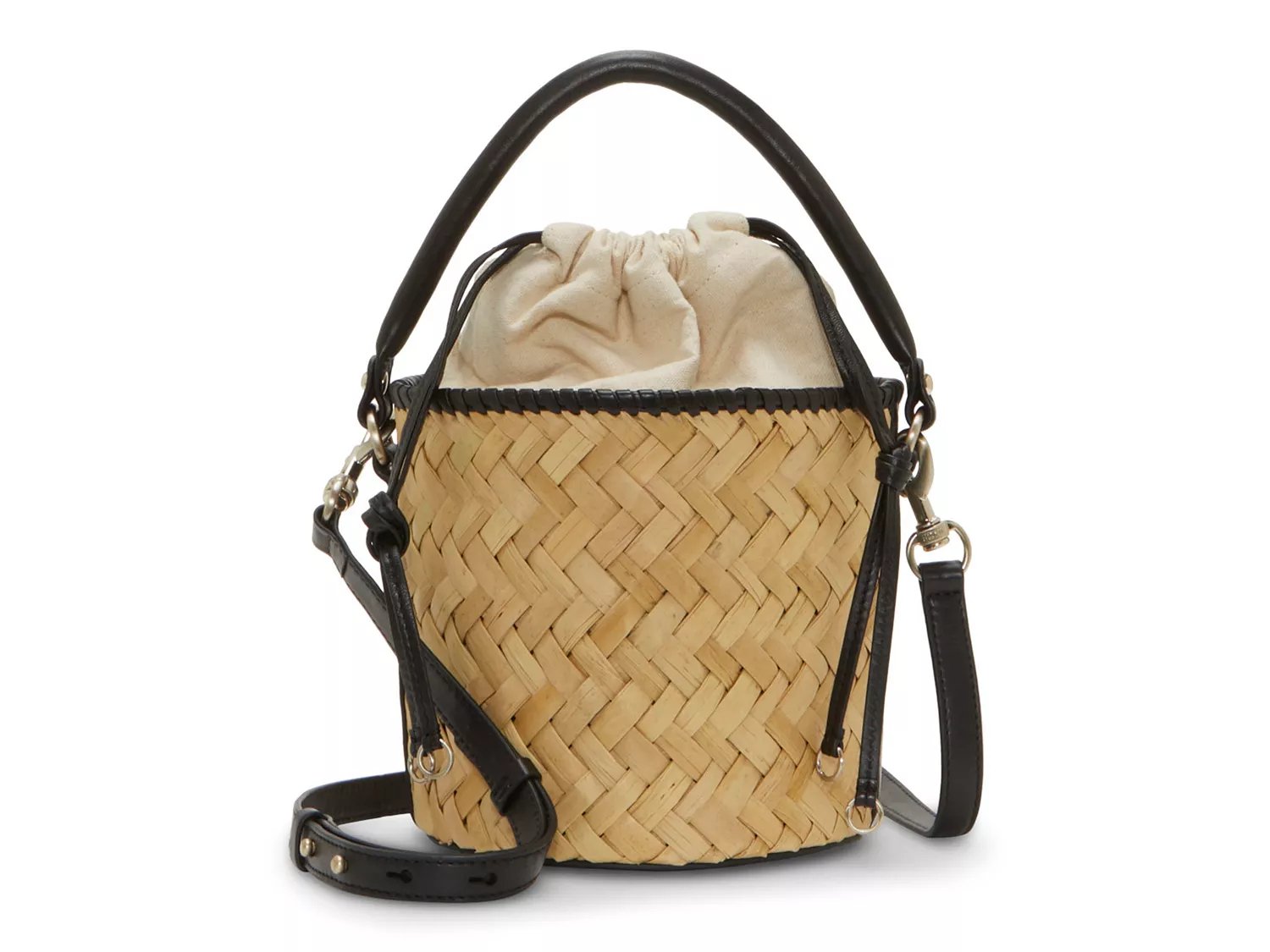 Woven Bucket Crossbody Bag