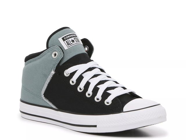 Black converse cheap mid top
