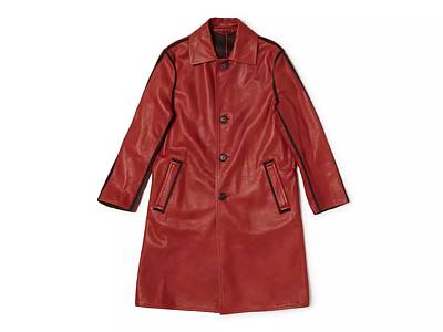 Salvatore ferragamo leather on sale jacket