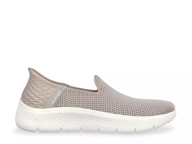 Skechers go walk white slip ons store