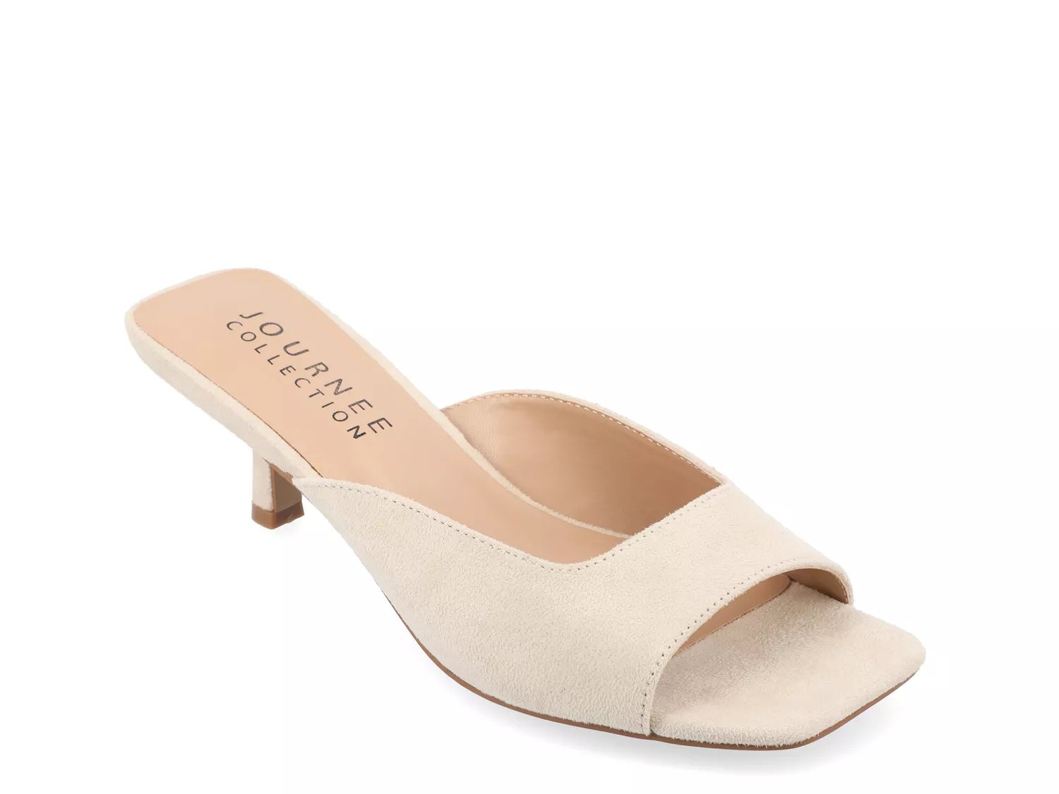 Journee Collection Larna Sandal | Women's | Off White | Size 6.5 | Sandals | Kitten