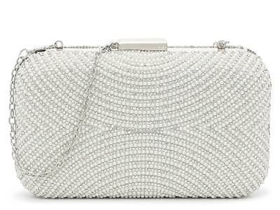 HUSH Nina Metallic Clutch Bag, Silver