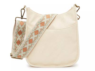 Crown Vintage Geometric Guitar Strap Hobo Bag | Women's | Off White | Size One Size | Handbags | Hobo Bag | Shoulder Bag