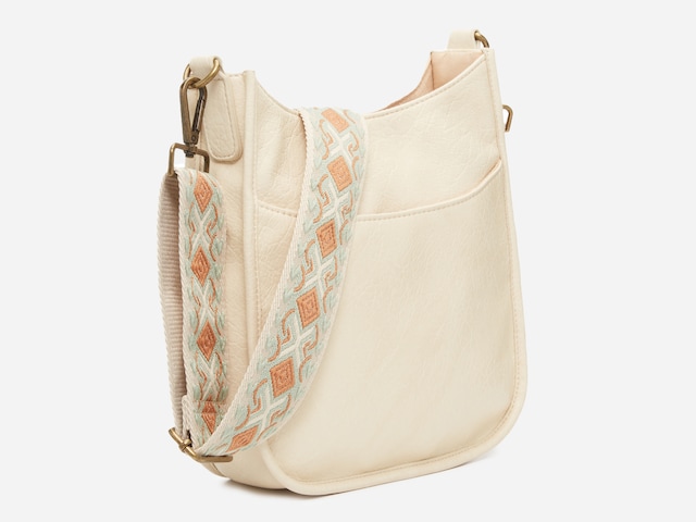 Ahdorned Classic Messenger with Two Crossbody Straps 