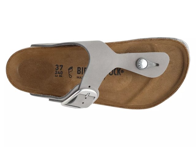 Birkenstock Gizeh Big Buckle Olive Green Oiled Leather - Women's