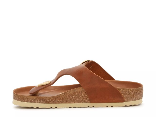 BIRKENSTOCK GIZEH BIG BUCKLE, CLASSIC LEATHER SANDAL