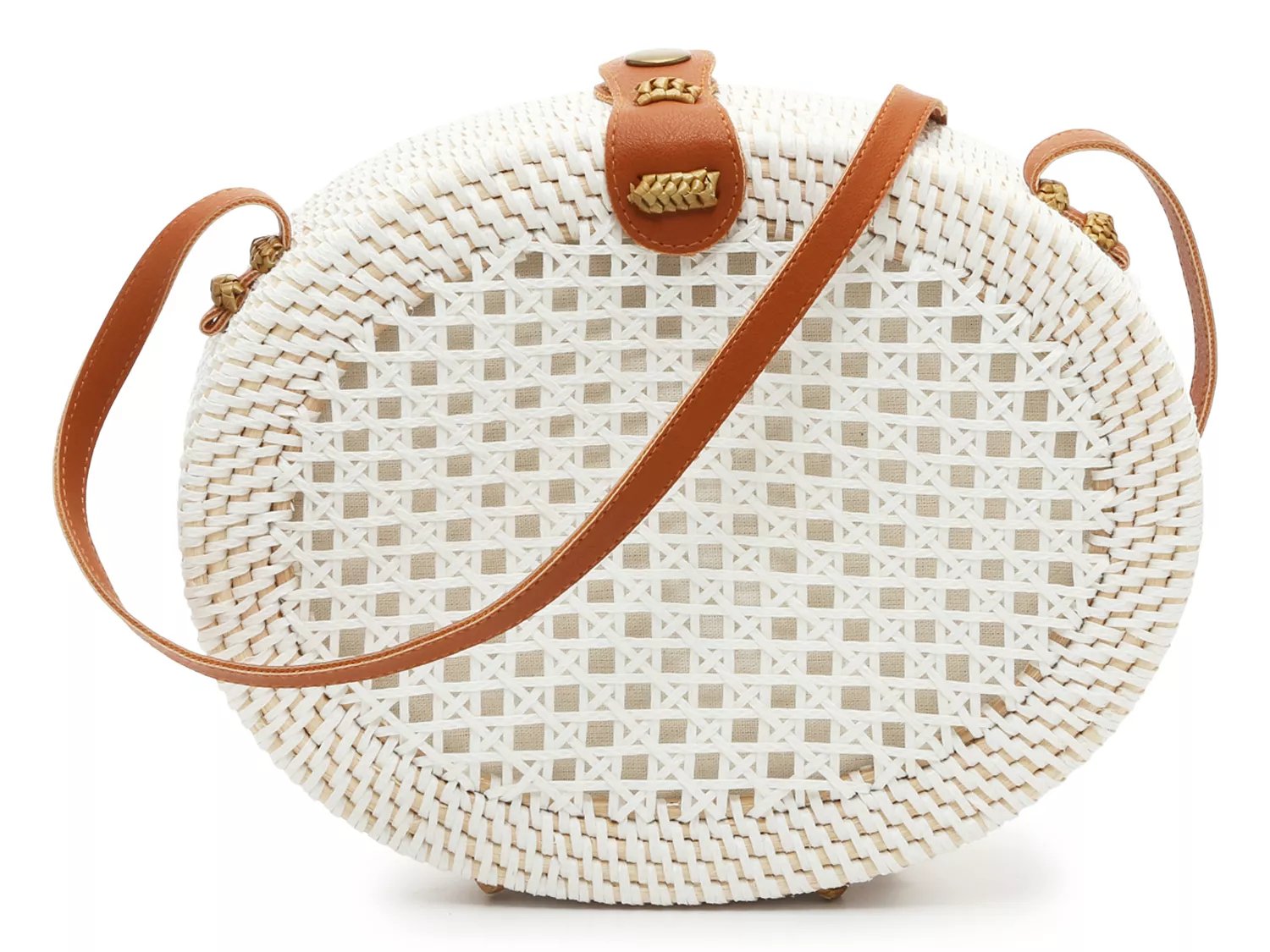 Crown Vintage Woven Circular Crossbody - Free Shipping