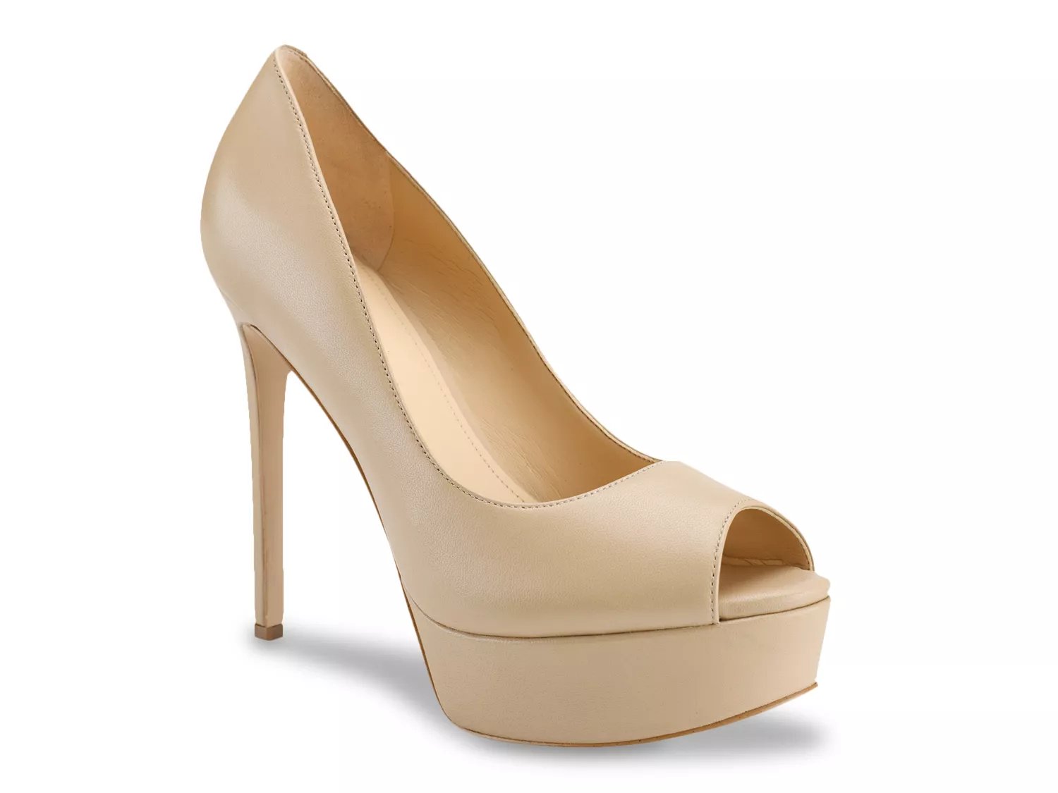 Catchy peep outlet toe pump