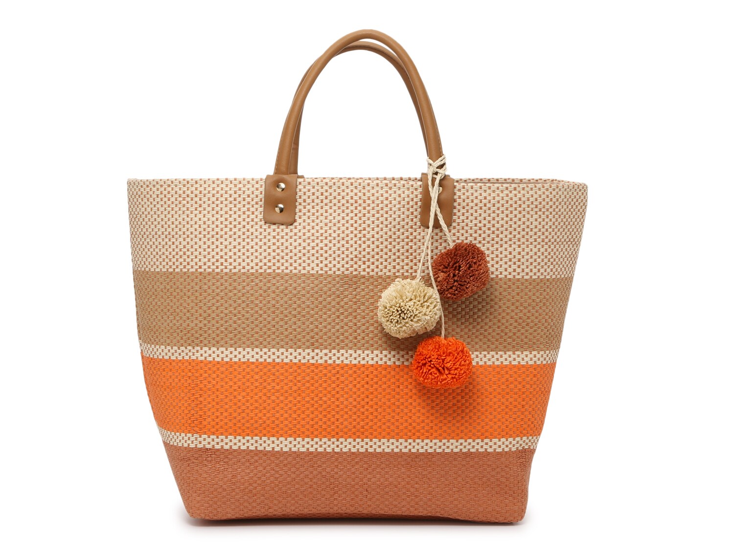 Luxe Stripe Straw Tote