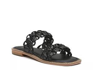 Dsw black sale sandals flat