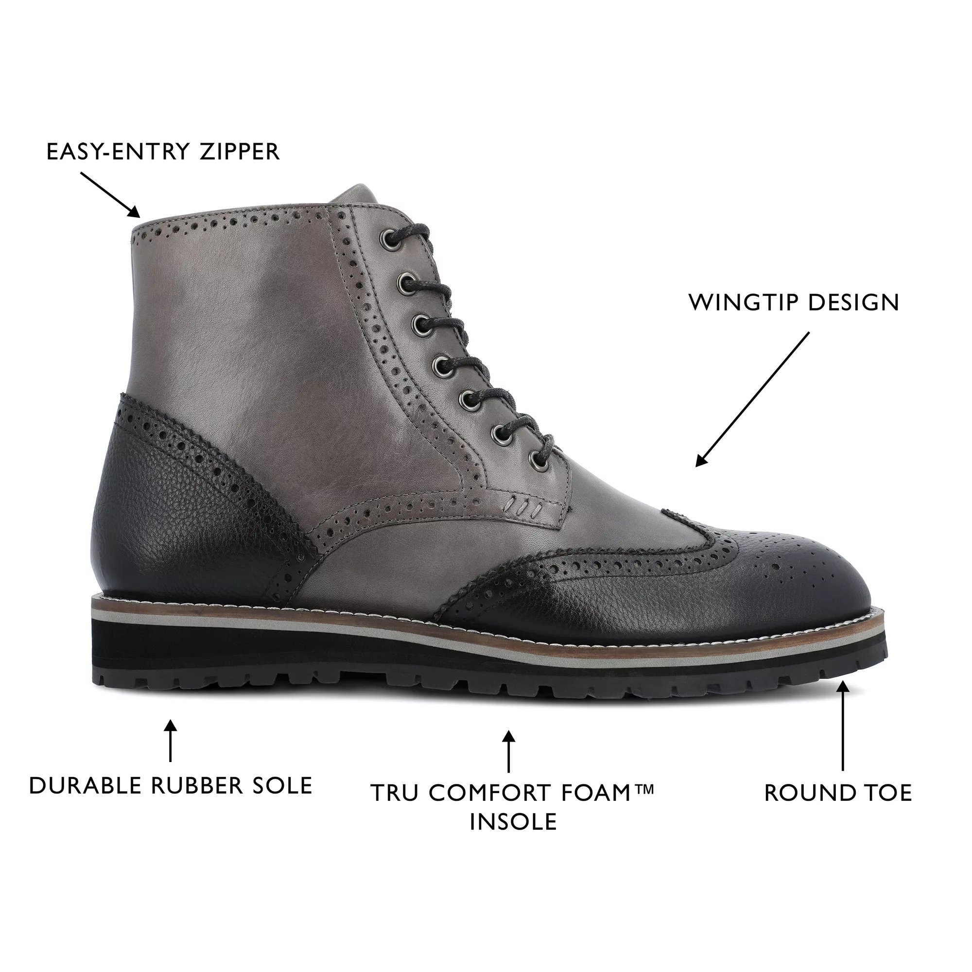 Elijah Wingtip Boot