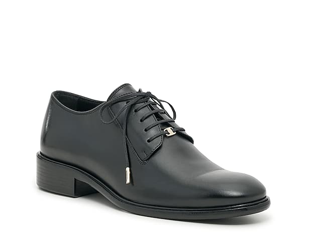 Ferragamo Black Leather Lace Up Shoes