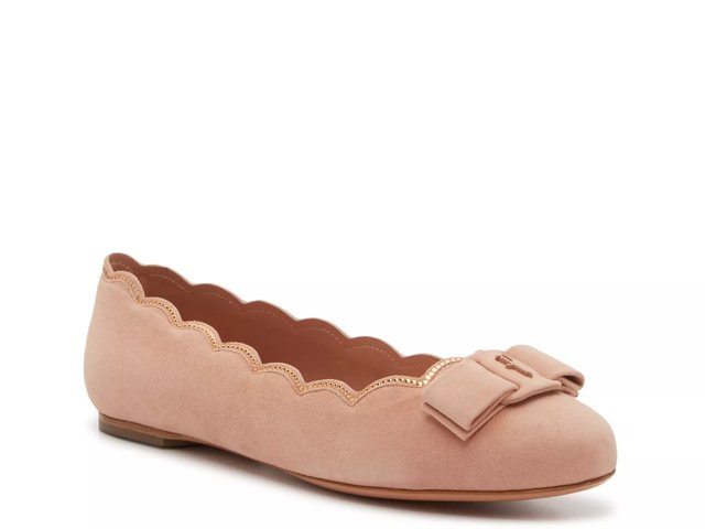 Luxury shoes for women - Salvatore Ferragamo Varina ballet flats in pink  leather