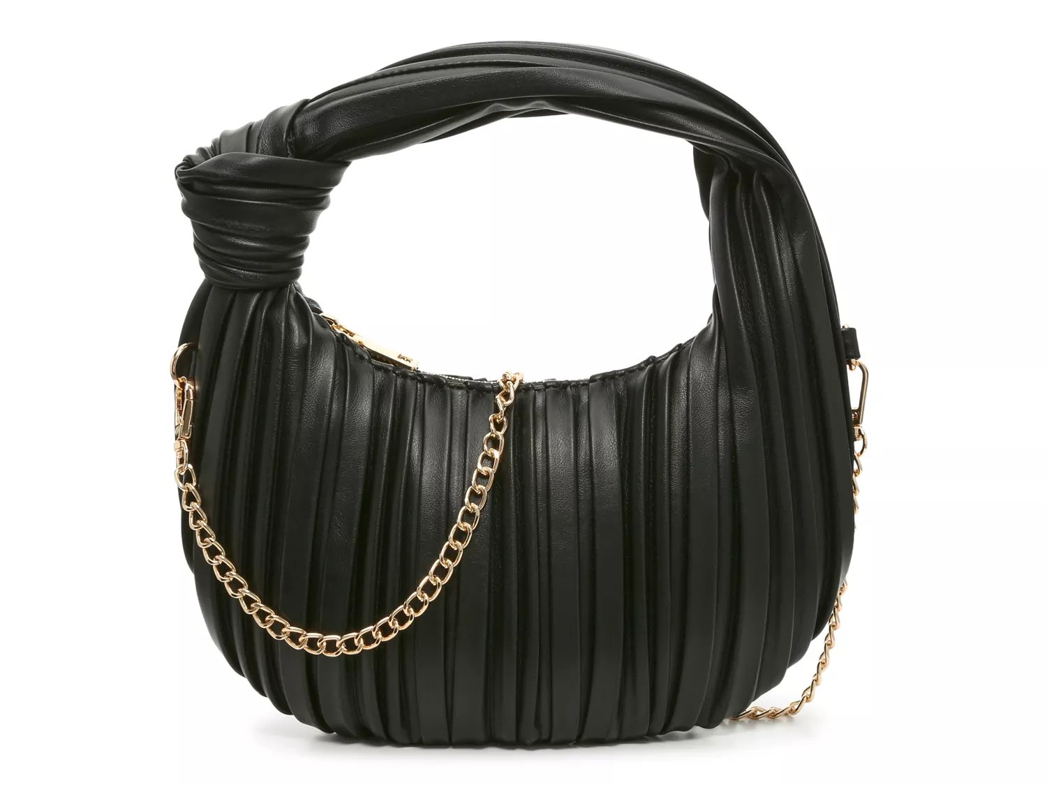 Pleated Knotted Hobo Bag