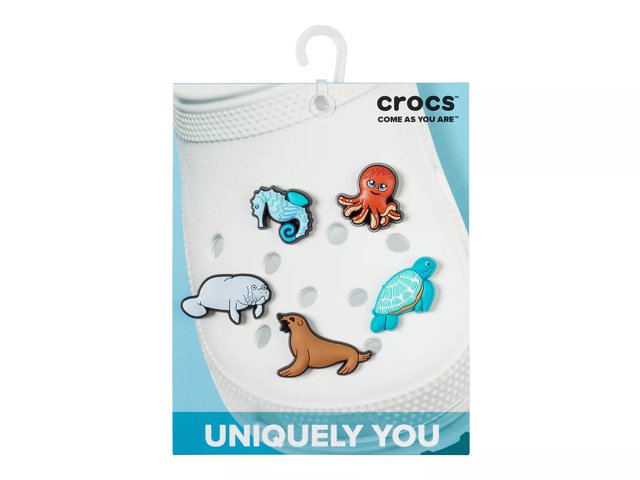 Crocs Jibbitz Shoe Charms - Wild Animal Multi Pack, Charms for Girls and  Boys, Sea Friends, 5 Pack