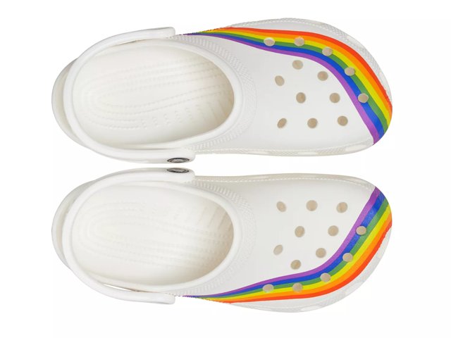Rainbow platform crocs deals